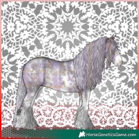Horse Color:Plaid Silver Brown Chinchilla Sabino Rabicano