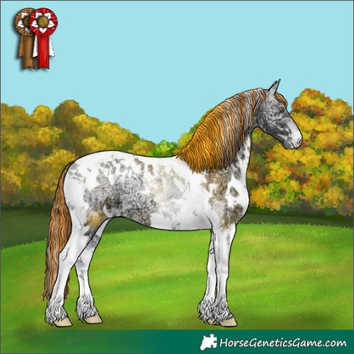 Horse Color:Painted White Spotted Brown Chinchilla Ice Onyx Tobiano 