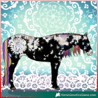 Horse Color:Painted White Spotted Blue Onyx Ice Pearl Sabino