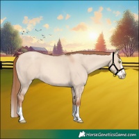 Horse Color:Gold Champagne Dun Splash 