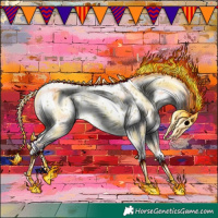 Horse Color:Watercolor Silver Bay Appaloosa Rabicano 