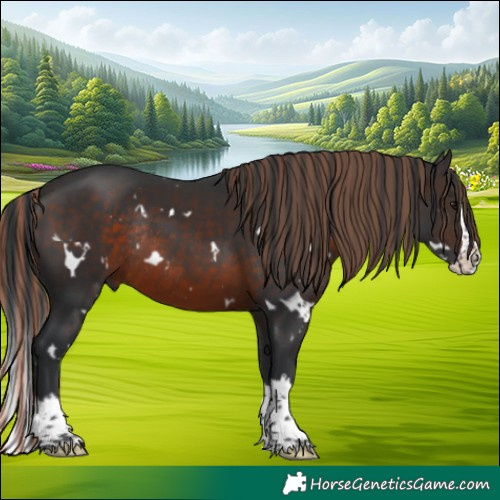 Horse Color:Painted White Spotted Brown Splash Rabicano 