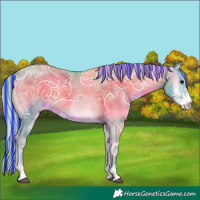 Horse Color:Painted Watercolor Silver Blue Onyx Ice Sabino