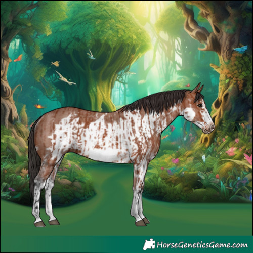 Horse Color:Bay Sabino Frame Rabicano and Bay Sabino Frame Rabicano