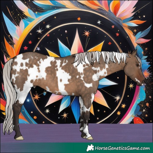 Horse Color:White Spotted Silver Brown Dun 