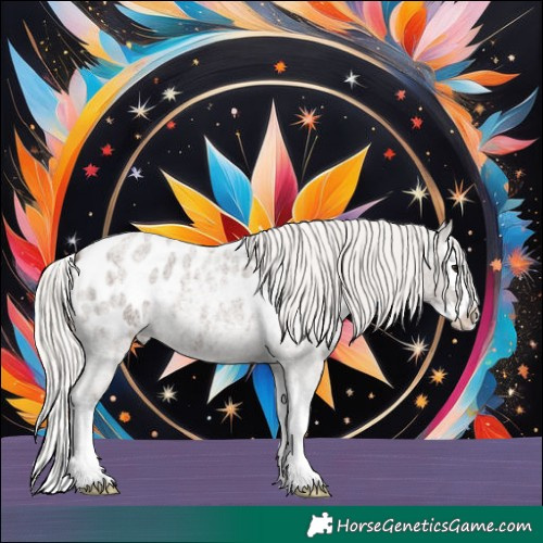 Horse Color:Silver Blue Roan Splash Appaloosa 