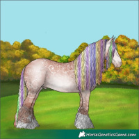 Horse Color:Gray Painted Silver Classic Champagne Ice Tobiano Rabicano