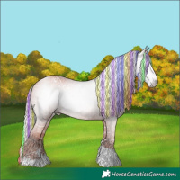 Horse Color:Gray Painted Silver Classic Champagne Ice Tobiano Rabicano