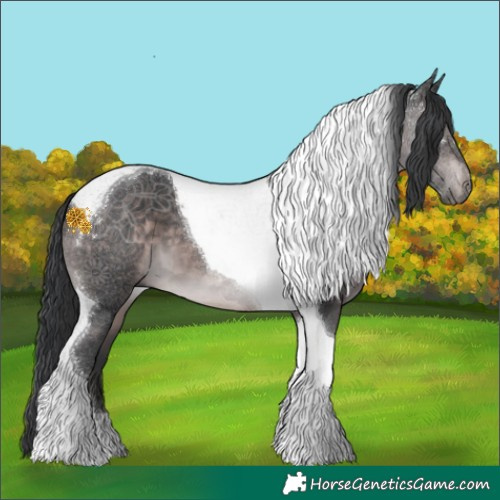 Horse Color:Platinum Brown Tobiano
