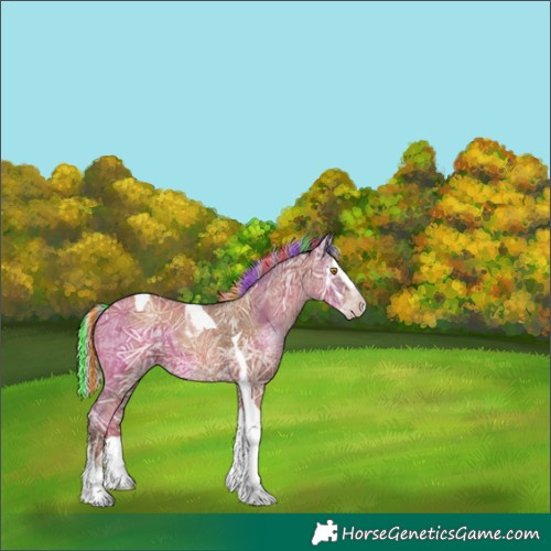 Horse Color:Gray Painted Silver Classic Champagne Ice Splash Tobiano 