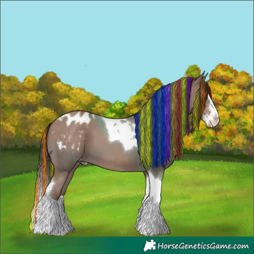 Horse Color:Painted Classic Champagne Splash Tobiano Appaloosa 
