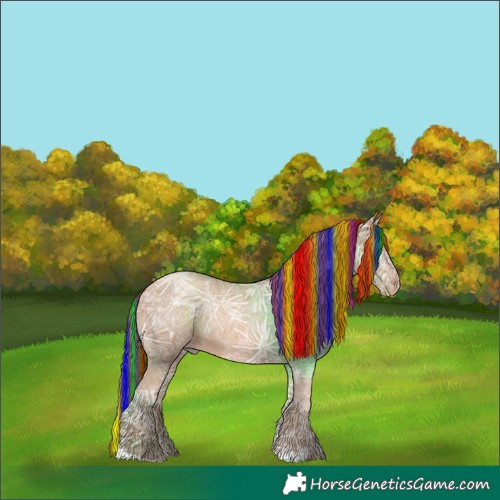 Horse Color:Painted Liver Chestnut Ice Pearl Tobiano Rabicano 