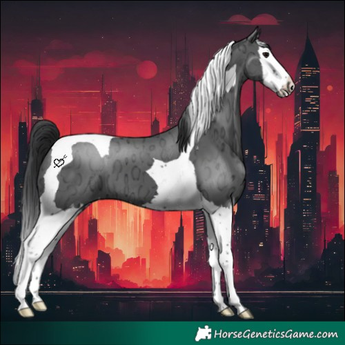 Horse Color:Black Ice Splash Tobiano
