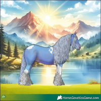 Horse Color:Watercolor Silver Brown Tobiano 