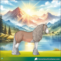 Horse Color:Watercolor Silver Grullo Splash 