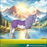 Horse Color:Gray Watercolor Silver Bay Splash 