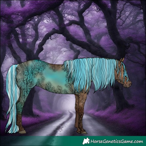 Horse Color:Painted Silver Bay Ice Dun 