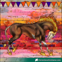 Horse Color:Bay Tobiano 