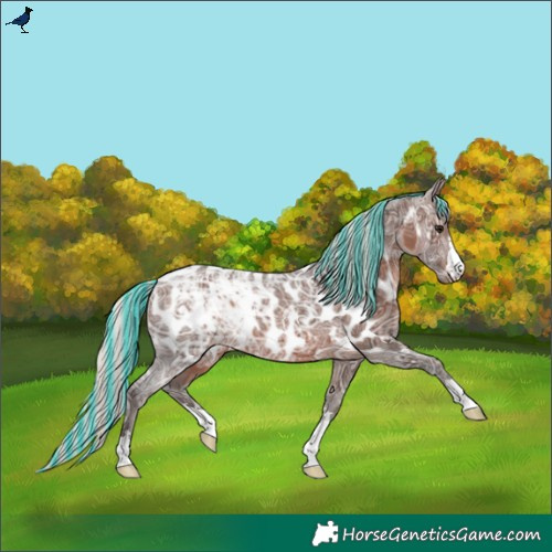 Horse Color:Painted Silver Brown Ice Near Leopard
