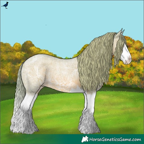 Horse Color:Watercolor Red Ice Roan Splash 