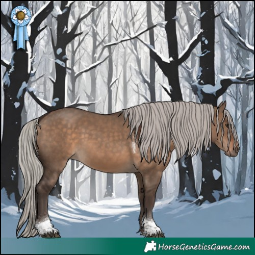 Horse Color:Silver Brown Dun Tobiano 