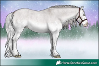Horse Color:Platinum White Spotted Silver Brown Roan Dun Splash 