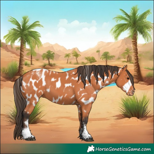 Horse Color:Powder White Bay Appaloosa 