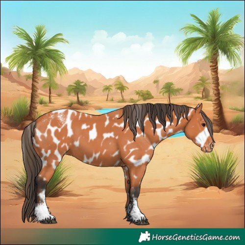 Horse Color:Powder White Bay Near Leopard 