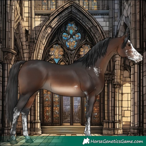 Horse Color:Brown Sabino