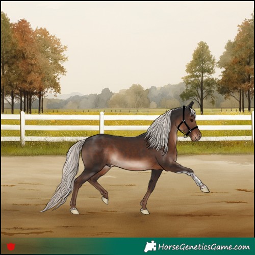 Horse Color:Liver Chestnut Mushroom Tobiano 
