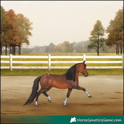 Horse Color:Bay Tobiano 