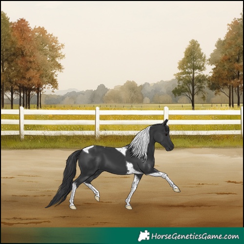 Horse Color:Black Tobiano 
