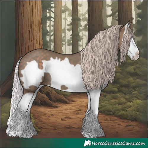 Horse Color:Watercolor Silver Black Splash Frame 
