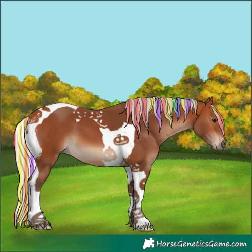 Horse Color:Painted Silver Bay Tobiano 