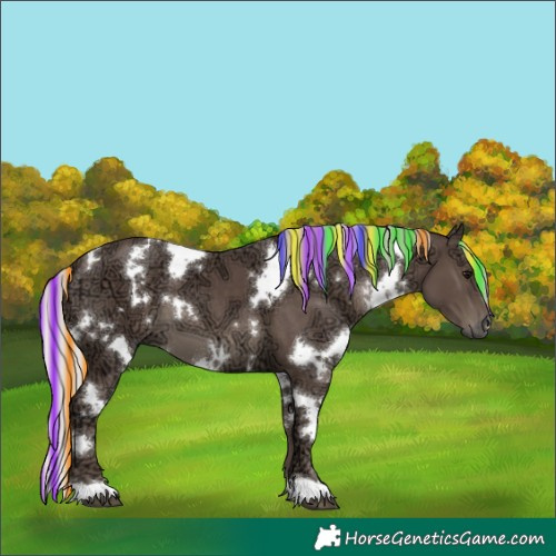 Horse Color:Painted White Spotted Silver Black Ice 