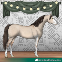 Horse Color:Sable Champagne Dun Sabino 