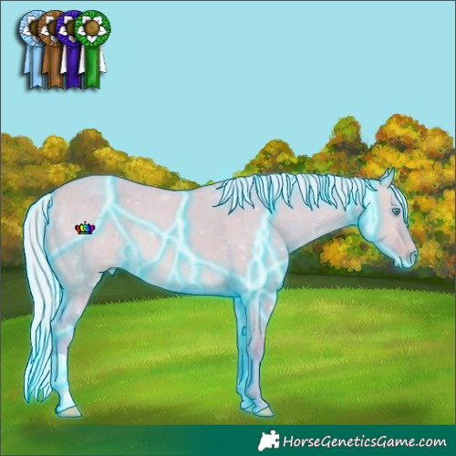 Horse Color:Thunderstruck Watercolor Silver Perlino Dun 
