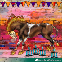 Horse Color:Bay Tobiano 