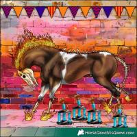 Horse Color:Bay Tobiano 