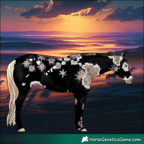 Horse Color:Painted Red Dun Ice Splash Tobiano Frame Rabicano 