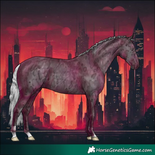 Horse Color:Silver Smoky Black Chinchilla Ice