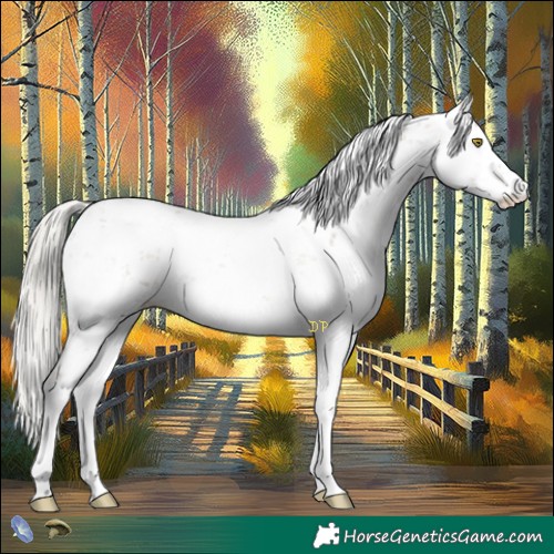 Horse Color:Liver Chestnut Pearl Mushroom Sabino Varnish Rabicano 