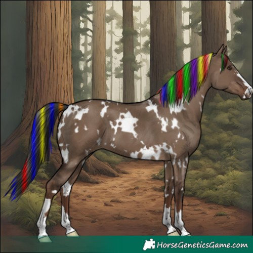 Horse Color:Painted White Spotted Liver Red Dun