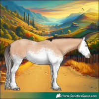 Horse Color:White Spotted Amber Champagne Splash Rabicano 