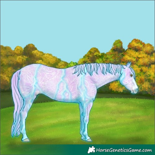 Horse Color:Thunderstruck Watercolor Gold Champagne Ice