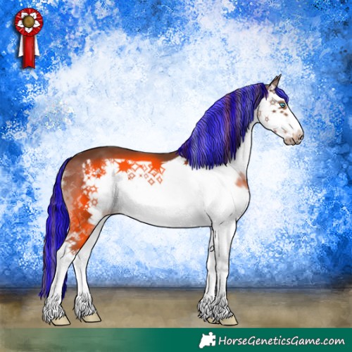 Horse Color:Painted Liver Chestnut Sabino Splash Frame 
