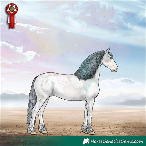 Horse Color:Platinum Painted Red Ice Roan Splash Rabicano 