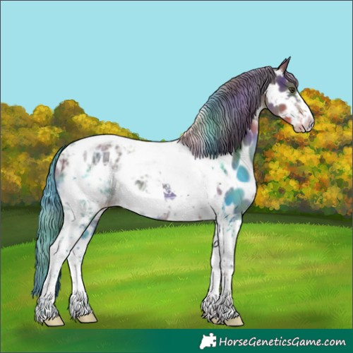 Horse Color:Nacre Liver Chestnut Ice Mushroom Tobiano Frame Appaloosa 