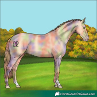 Horse Color:Nacre Gold Champagne Dun