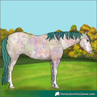 Horse Color:Painted Nacre White Spotted Black Ice Pearl 